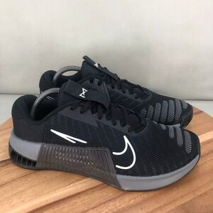 Nike Metcon 9 Womens Training Shoes Black White Grey Size 11 Gym Workout Lace Up